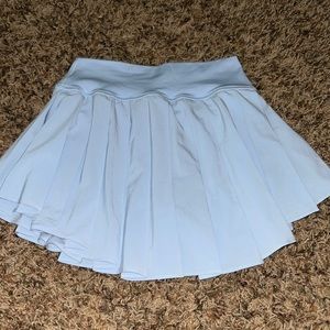 blue pleated aerie skirt